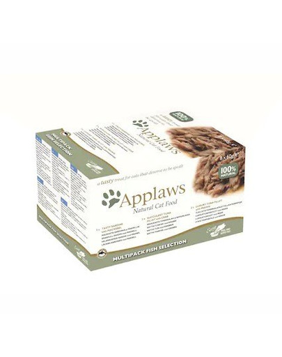 APPLAWS Cat Pot Multipack 4x (8 x 60 g) Fish Selection kasside märgtoit kalaga