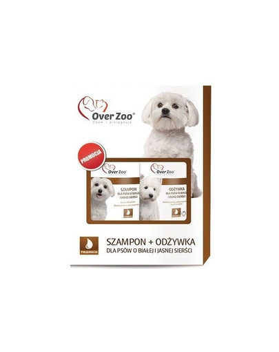 OVER ZOO 250 ml šampooni ja 240 ml palsami komplekt valgele ja heledale karvale