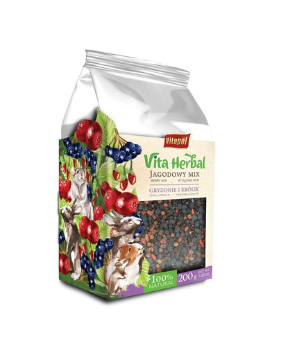 VITAPOL Vita Herbal lisatoit näriliste ja küülikute segu Mustikatega 200 g