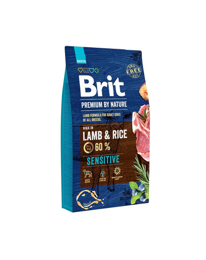BRIT Premium By Nature Sensitive Lamb 8 kg + 6 x 400 g BRIT lambaliha ja tatari märgtoit