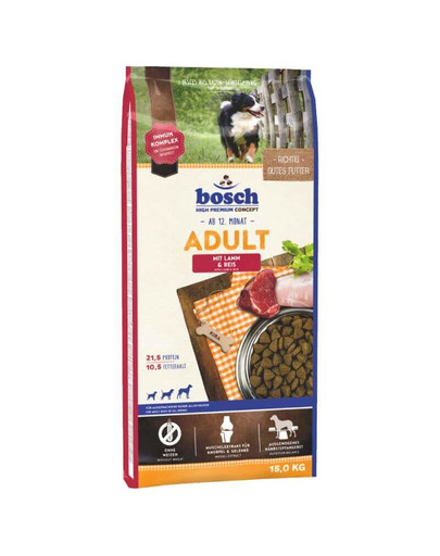BOSCH Adult lambaliha ja riis 15 kg + kurkumiga küpsised 250 g