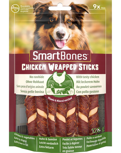 SmartBones Chicken Wrap Sticks mini tk Chicken Wrap Sticks väikest tõugu koertele