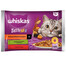 WHISKAS Täiskasvanutele kotikes 4 x 85 g Rural Flavours Collection kastmes märgtoit kastmetükkidena lambalihaga, kana ja porgandi, veise- ja linnulihaga