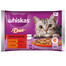 WHISKAS Adult kotike 4 x 85 g komplektid Klassikaline niiske kassitoit želees veise- ja kodulinnuliha, lambaliha ja pardiga