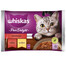 WHISKAS Täiskasvanute kotike 4 x 85 g Juicy Bites märgtoit kassidele veiseliha, kanaga