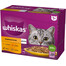 WHISKAS Poultry Feast kana, part, kodulinnuliha, kalkuniliha želees 12x85g
