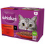 WHISKAS Täiskasvanute kotike 12 x 85 g Classic Meals märgtoit kassidele kastmetükkidena veise-, kana-, lamba-, linnulihaga