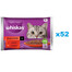 WHISKAS Täiskasvanute kotike 52x85g Classic Meals märgtoit täiskasvanud kassidele kastmes: veiseliha, kana
