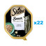 SHEBA Sauce Collection salv 22x85 g märg täistoit täiskasvanud kassidele tükki vasikalihaga kastmes