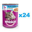 WHISKAS Adult purk 24x400 g - märg täistoit täiskasvanud kassidele, tükid tuunikalaga želees