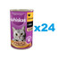 WHISKAS Adult 24x400 g märg täistoit täiskasvanud kassidele kana kastmega
