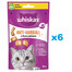 WHISKAS Anti-Hairball 6x50 g karvad eemaldavad maiustused täiskasvanud kassidele