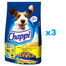CHAPPI 3x2,7 kg kuivtoit koertele kodulindude ja köögiviljadega
