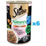 SHEBA puszka 6 x 400 g Nature's Collection mokra pełnoporcjowa karma dla dorosłych kotów z łososiem przybranym batatem i fasolką szparagową w sosie
