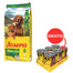 JOSERA Mother and Puppy Salmon with Rice 12,5kg dla szczeniąt, suk w ciąży oraz suk karmiących + JOSERA Meat Lovers Pure Multipack 6x400g mokra karma dla psów GRATIS