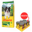 JOSERA Hypoallergenic Adult 12,5kg bezzbożowa karma dla wrażliwych psów z owadami + JOSERA Meat Lovers Pure Multipack 6x400g mokra karma dla psów GRATIS