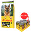 JOSERA High Protein Adult Chicken 12,5kg wysokoenergetyczna karma dla psów sportowych + JOSERA Meat Lovers Pure Multipack 6x400g mokra karma dla psów GRATIS