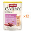 ANIMONDA Carny Kitten Pouch Baby pate 12x85g mokra karma dla kociąt