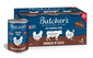 BUTCHER'S Original Retsept kastmes Segatud maitsed köögiviljadega 6x400 g tükki kastmes veise-, kalkuni- ja kanalihaga koertele